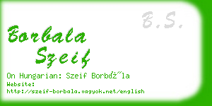 borbala szeif business card